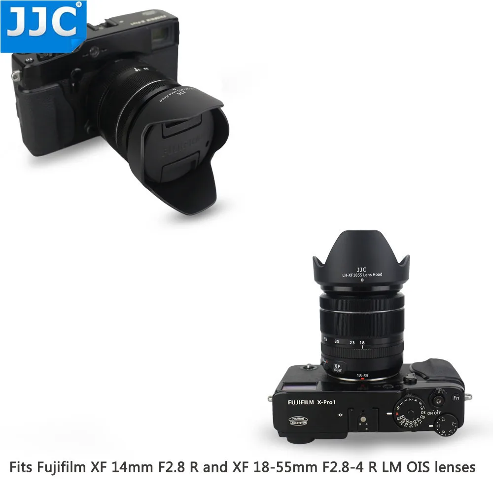 JJC เลนส์กล้องเลนส์สีดำสำหรับ FUJINON XF14mm F2.8 R/XF18-55mm F2.8-4 R เลนส์ LM OIS