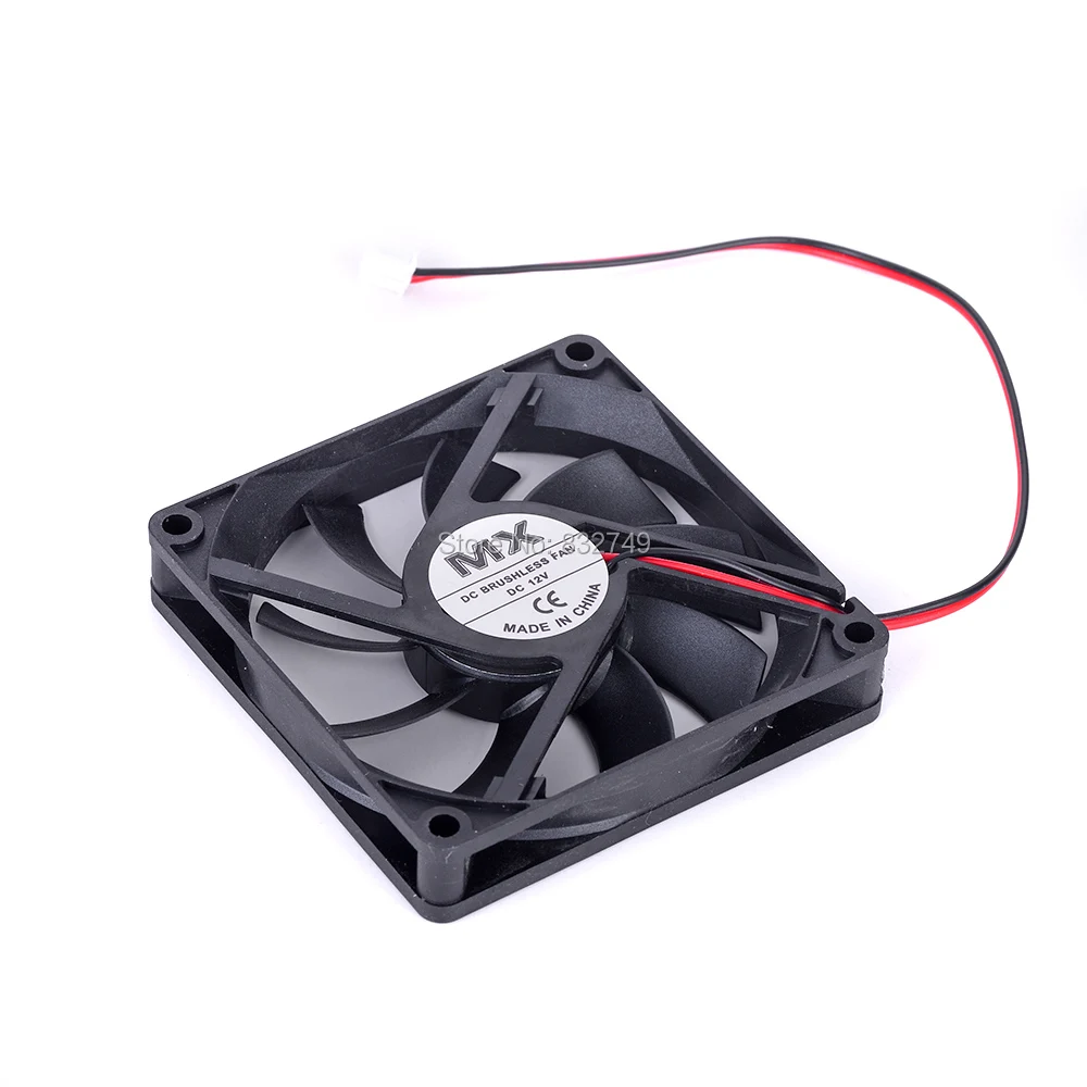 6 PCS DC 12V Cooler Brushless Fan 80*80*15mm Mini Cooling Plastic Radiator 2 Pins Brushless Fan Power Tools