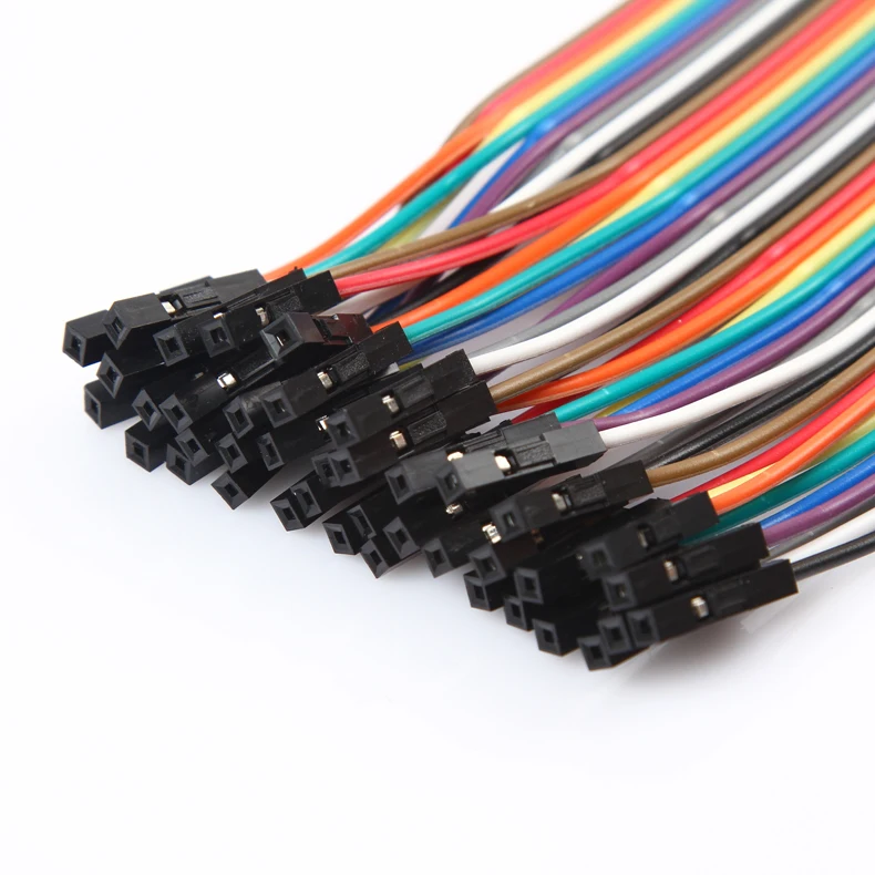 1PCS/LOT  YT2041B  Dupont line 40P flexible flat cable rainbow cable 2.54 mm pitch wiring harness Female to Female Length 20CM