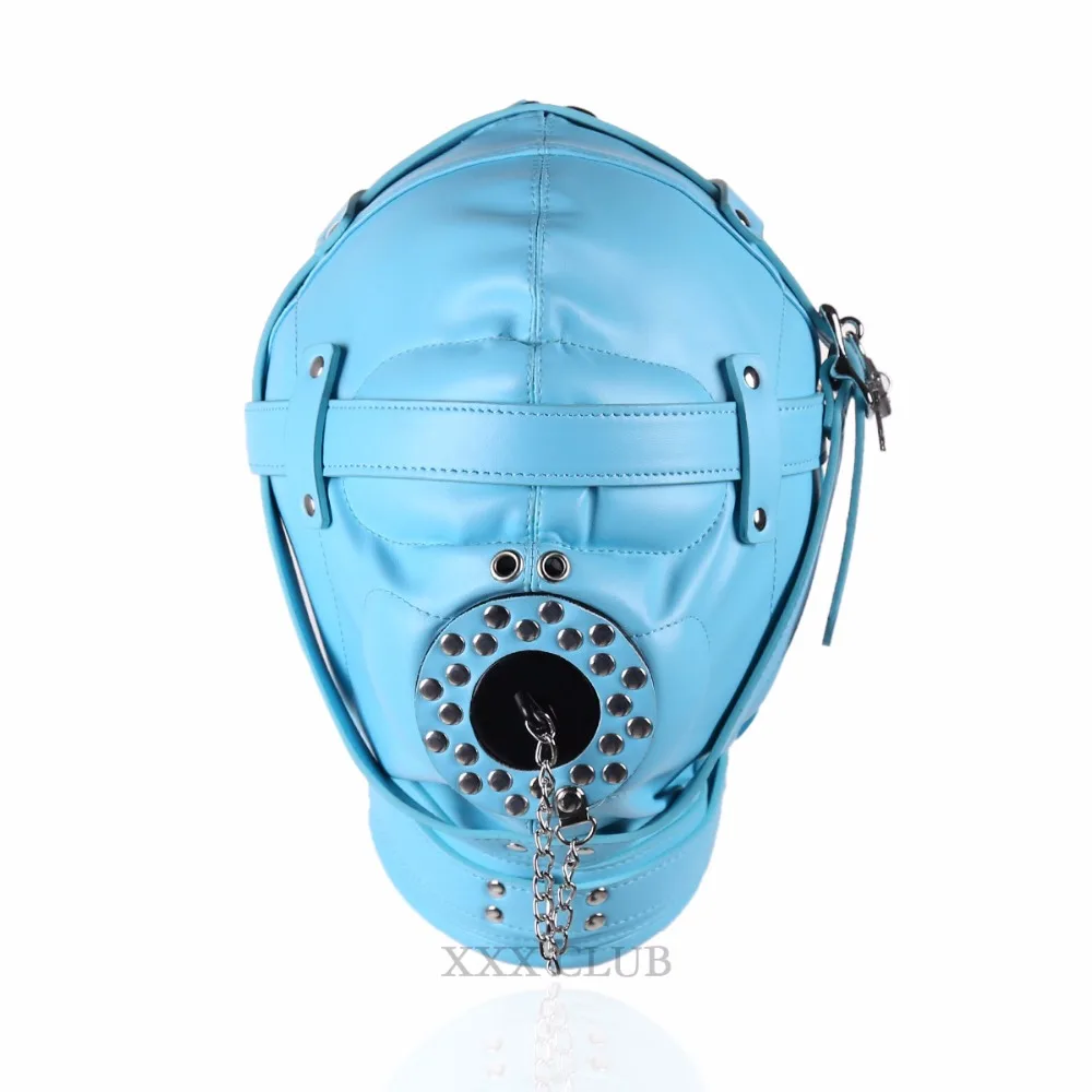 Thierry Sensory Deprivation Hood with Open Mouth Gag, Bondage Sex Toys for Couples Slave SM Adult Games