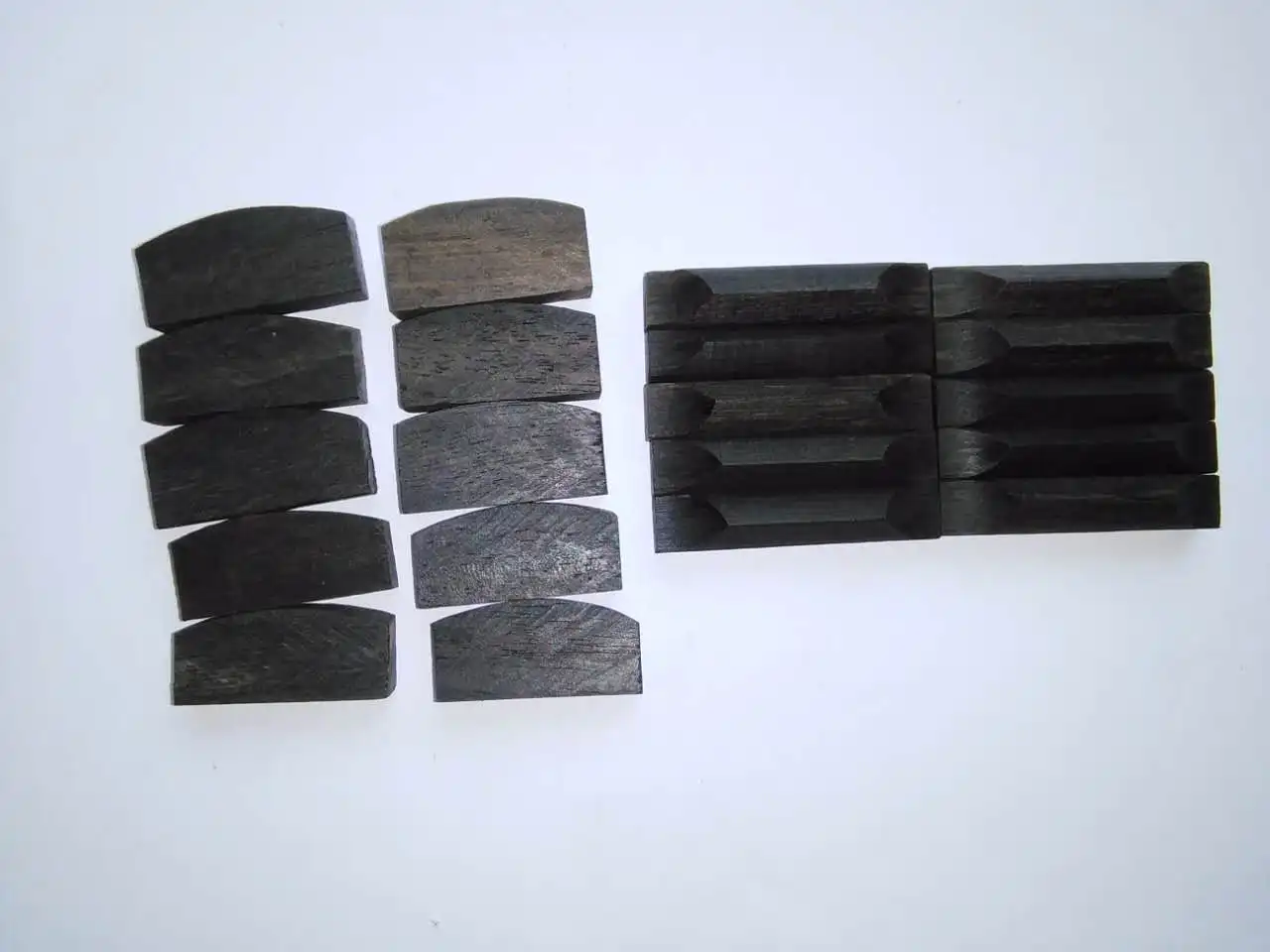 10 Sets Ebony Violin Saddles and Nuts 4/4 Fiddle Parts