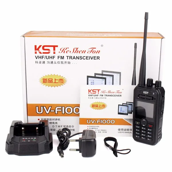 KST UV-F1000 modny przenośny dwuzakresowy Ham Radio z 8W dużej mocy duża odległość Walkie Talkie 4500Mah akumulator litowo-jonowy