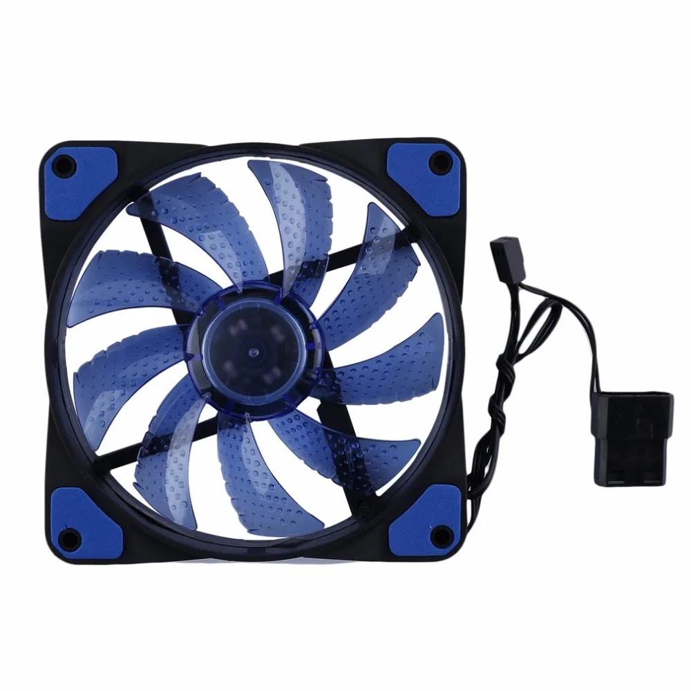 Neue Kühler Computer-Fan 120mm LED Ultra Silent Computer PC Gehäuselüfter 15 LEDs 12 V 1500 RPM 3 Pin Einfach Installiert Fan