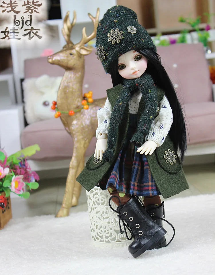 1/6 1/4 1/3 scale BJD clothing accessories dress+vest+hat+scarf suit for BJD/SD doll,Not included doll,shoes,wig,accessories 614