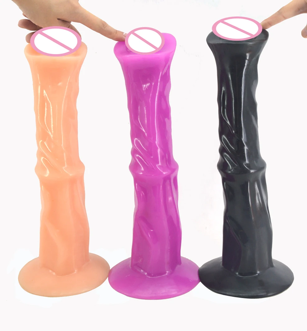 FAAK 13.8 inch huge penis animal horse dildo dick with strong suction cup ribbed big sex toys for women flirt sex products hot