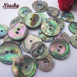 Niucky 15 millimetri/12.5 millimetri 2 fori scuro Naturale abalone shell pulsante per cucire Di Alta qualità naturale shell cucire forniture S0101-053 #15