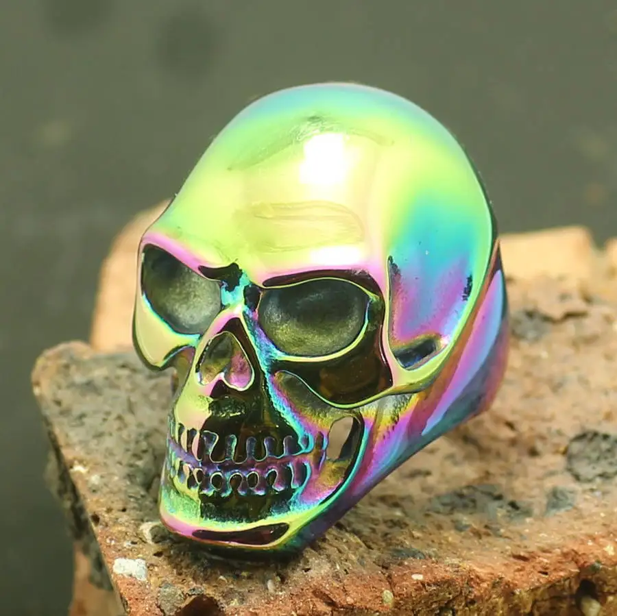 Size 6 to size 16 316L Stainless Steel Cool Big Skull Newest Design Ring