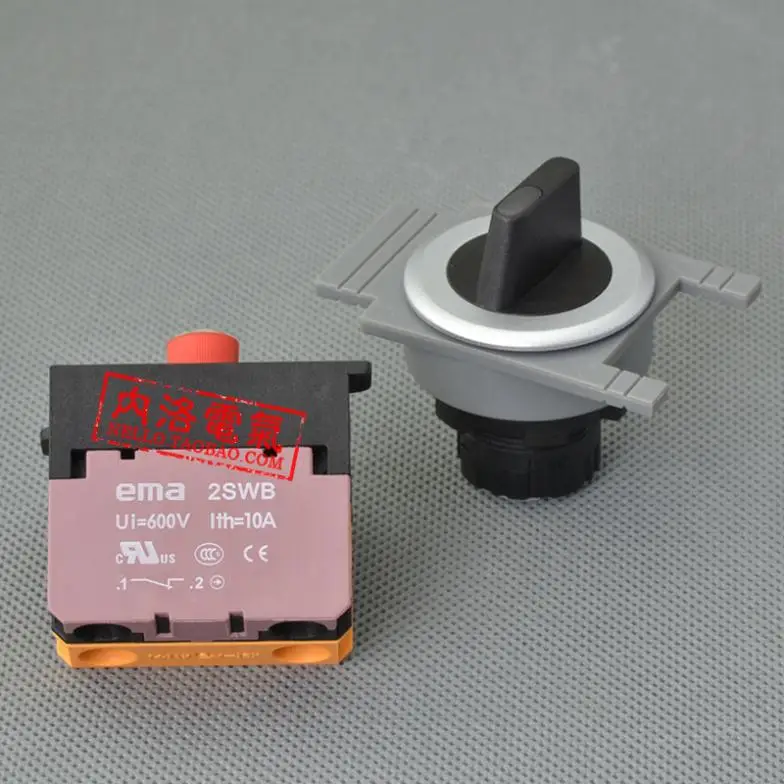 [ SA ]EMA illuminated selector switch 30mm E3S1/2K *. I 2 files from the Reset / self-locking AC110/220V--10PCS/LOT