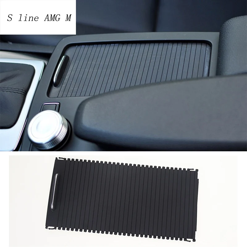 

Car Styling Cup Holder Panel Center console cover Decoration Trim For Mercedes Benz W204 W212 C Class E Class Coupe Accessories