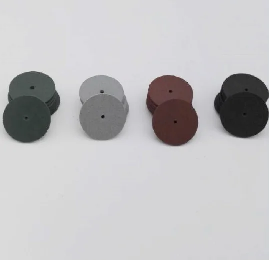 40pcs/bag Mixed 4 Colors 2.35mm Dental Lab Polishing Wheels Silicone Rubber Polishers 22*1mm