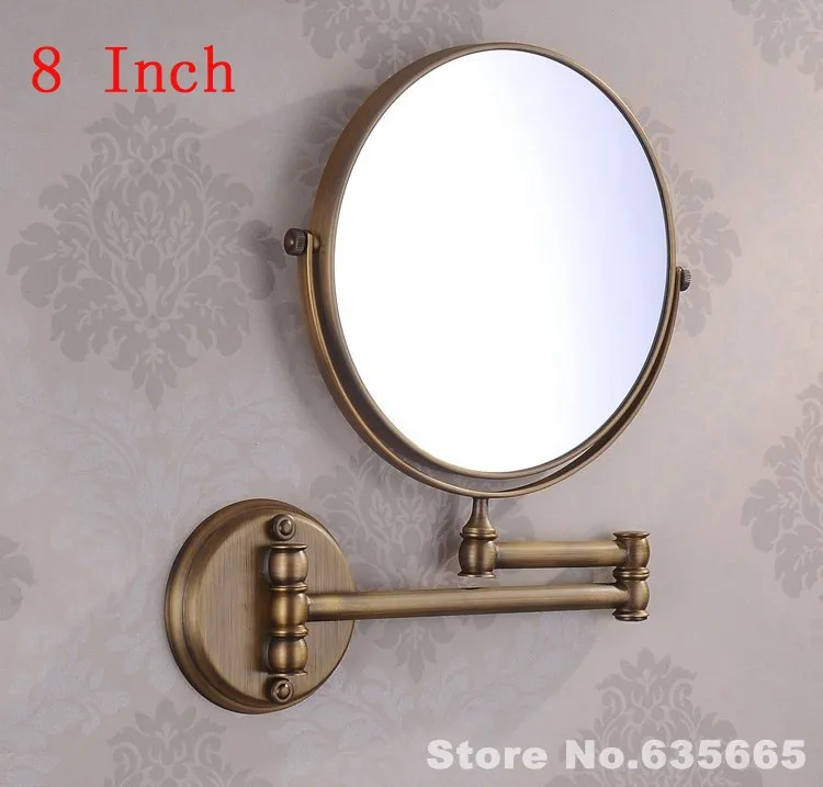 

Wall Mounted 8 Inch Makeup Mirror Double Side Rotating Shave Makeup Mirror Extend Arm 3x Magnifying Bathroom Mirror Accessories