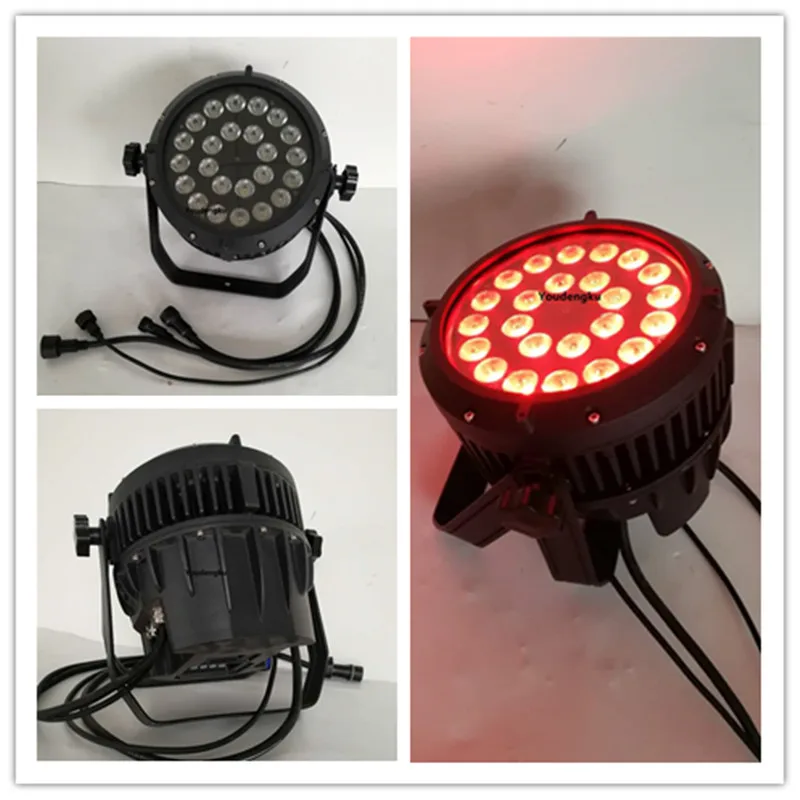 6 pieces  24 x 15w 5 in 1 led par waterproof outdoor disco light par 64 ip65 rgbwa led par light