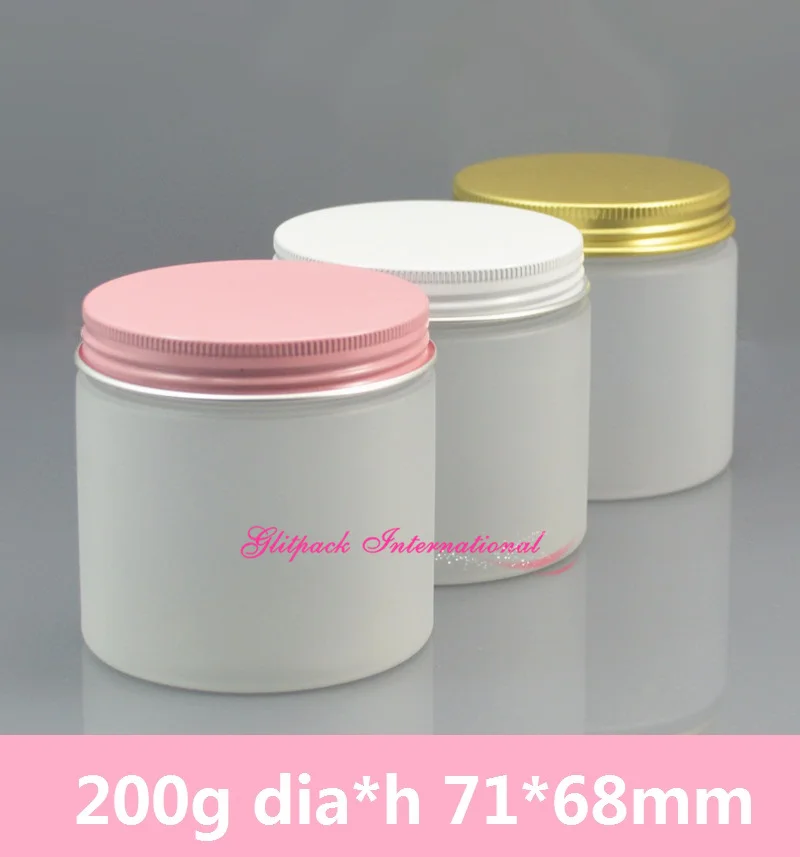 

30pcs/lot 7oz frosted Cosmetic Jar 200g plastic jars cosmetics wholesale 200ml cosmetic organizer makeup packaging design