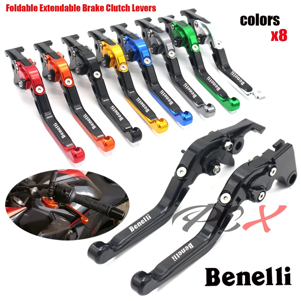 Levier de frein et d'embrayage pliable et extensible pour moto Benelli, pour modèles TNT300, TNT600, BN600, BN302, Stels600, Keeway RK6/BN, 300,302,600