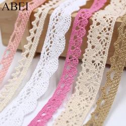 10yards/lot Diy Sew Apparel Accessories White Beige Cotton Lace Ribbon Handmade Cotton Lace Trims Wedding Scrapbook Decoration