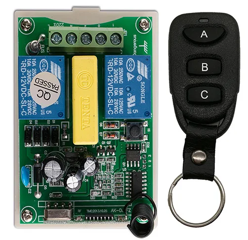 433 МГц AC 220 В двигатель RF беспроводной пульт дистанционного управления 220 В вверх и вниз пульт дистанционного управления двигатель вперед назад дистанционный переключатель
