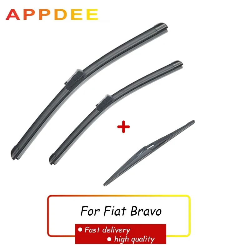 APPDEE Wiper Front Rear Wiper Blades Set For Fiat Bravo 2007-2013 Windshield Windscreen 24