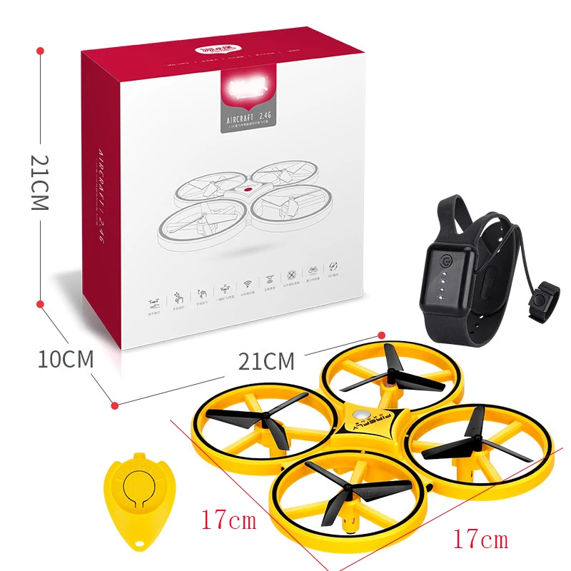 Drone hélicoptère quadrirotor RC pour garçons, jouet d'induction infrarouge, Flyer, cadeau d'anniversaire pour enfants