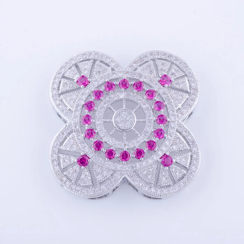 

Supplies For Jewelry Bijoux Zircon Flower Charms For Jewelry Making Big Copper Micro Pave Hollow Connectors Charms Wholesale