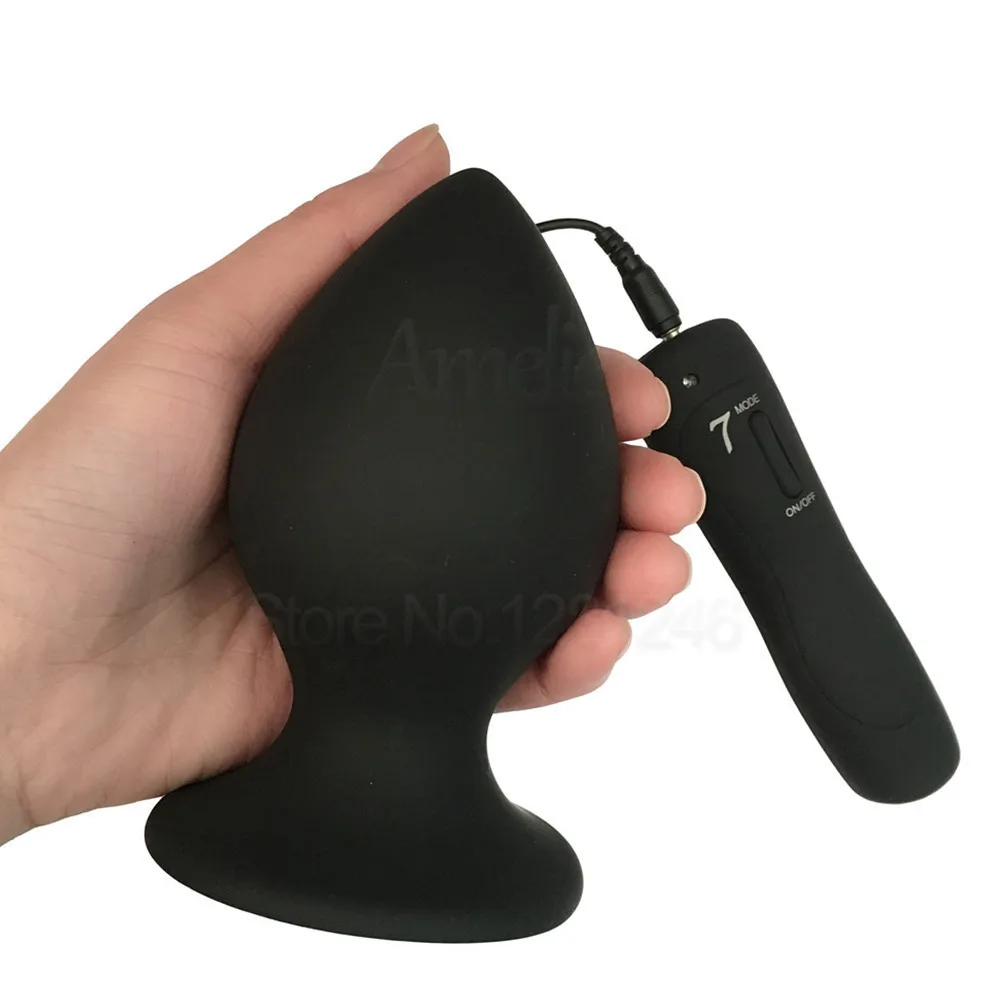 Super Big Size 7 Mode Vibrating Silicone Butt Plug Large Anal Vibrator Huge Anal Plug Unisex Erotic Toys Sex Products L XL XXL