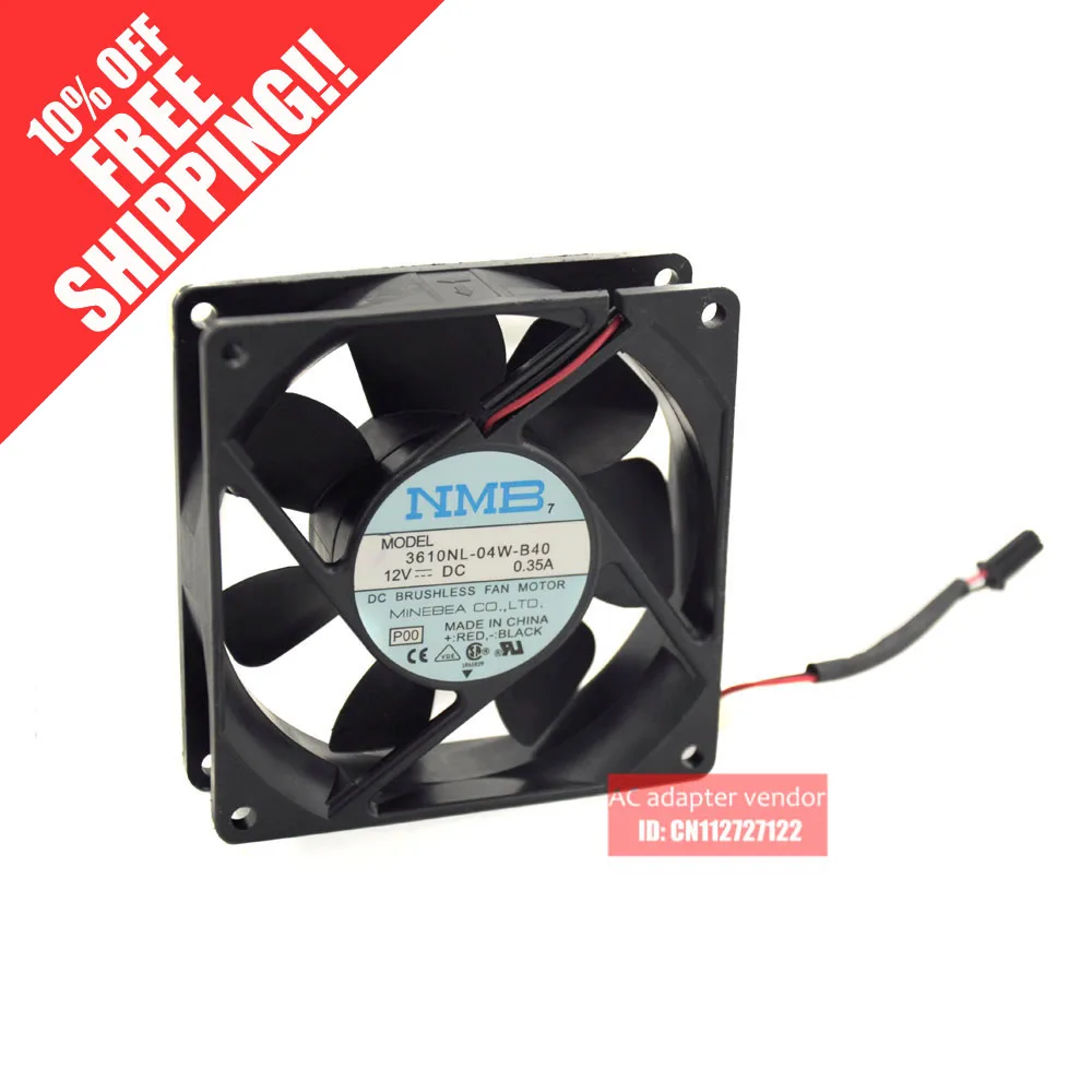 

NMB 3610NL-04W-B40 9CM 9025 12v 0.35a wind capacity fan