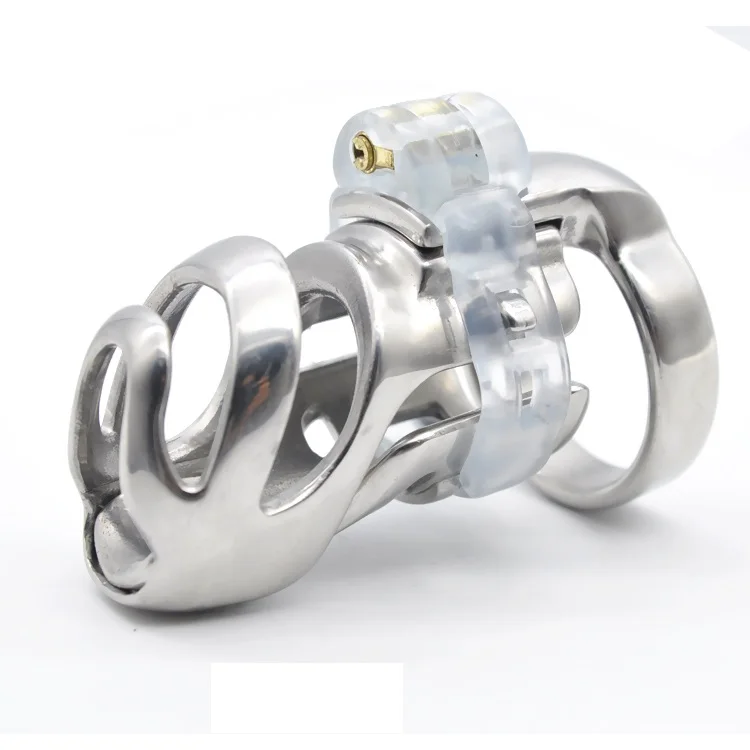 Stainless Steel 3D Male Long Cock Cage Detachable PA Lock Substitutable Nail Penis Ring Chastity Device BDSM Sex Toy A359