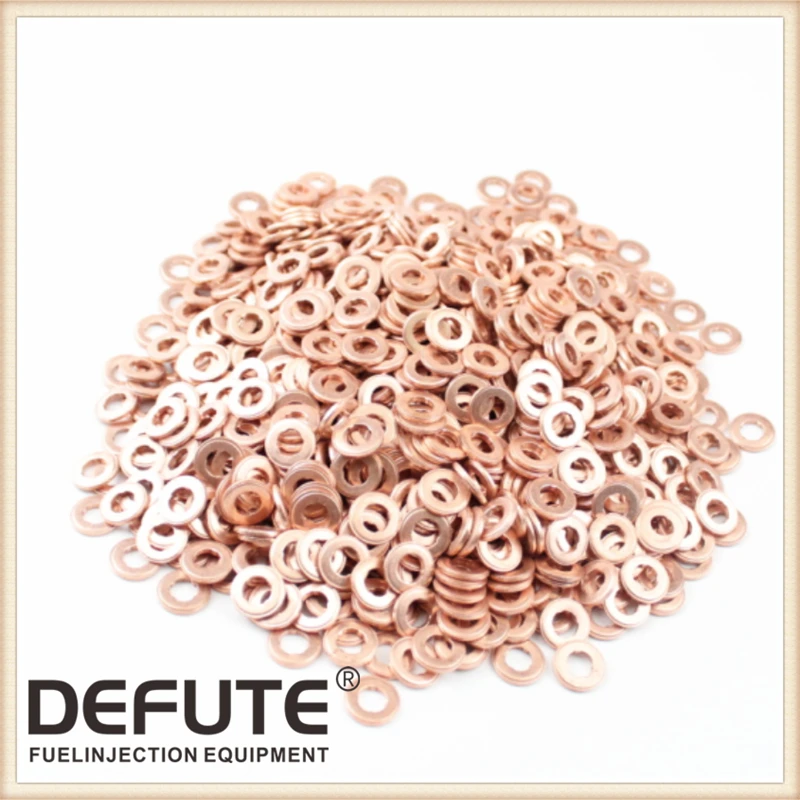 30pcs F00VC17504 Injector Copper Rings Washers Shims Gasket Set F00V C17 504 Size 7X15X2(mm) Thickness 2mm