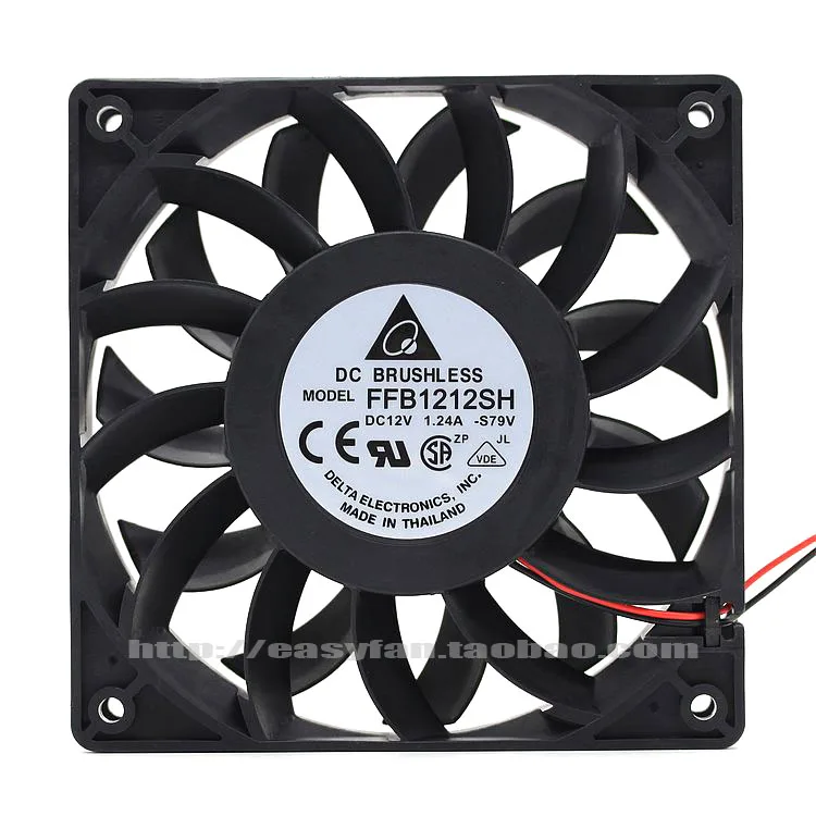 NEW DELTA FFB1212SH 12CM 12025 high rotating speed high air volume 1.24A cooling fan