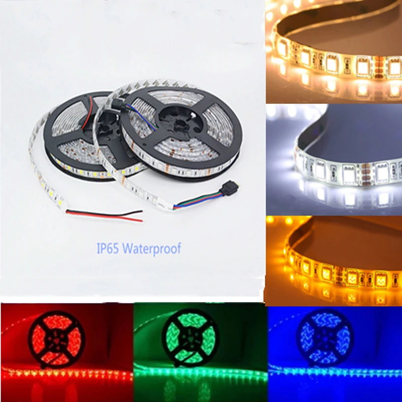 

5M LED strip 5050 60LED/M DC12V Flexible LED Light Strip RGB Warm Cool White led ruban luces led tiras