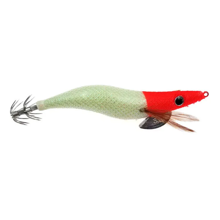 Señuelo para calamares y sepias con plantillas y camarón de madera - imagen 5
