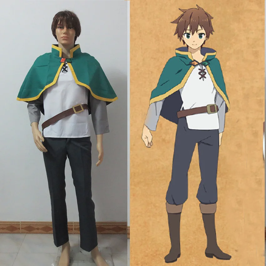 

KonoSuba Kazuma Satou Cosplay Costume Full Set Custom Made