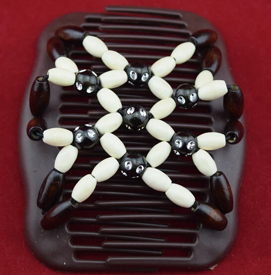 cream and black classical beads comb 12 pcs/lot  royal pattern work lady hair accessory Easy to Use