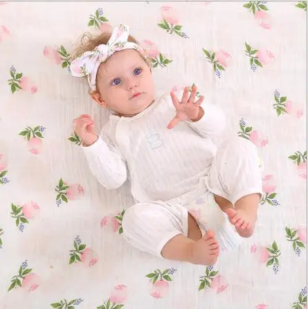 

2017 new kids swaddle blanket rabbit ear bowknot headband set cacti bud blanket girls photography props muslin swaddle wrap