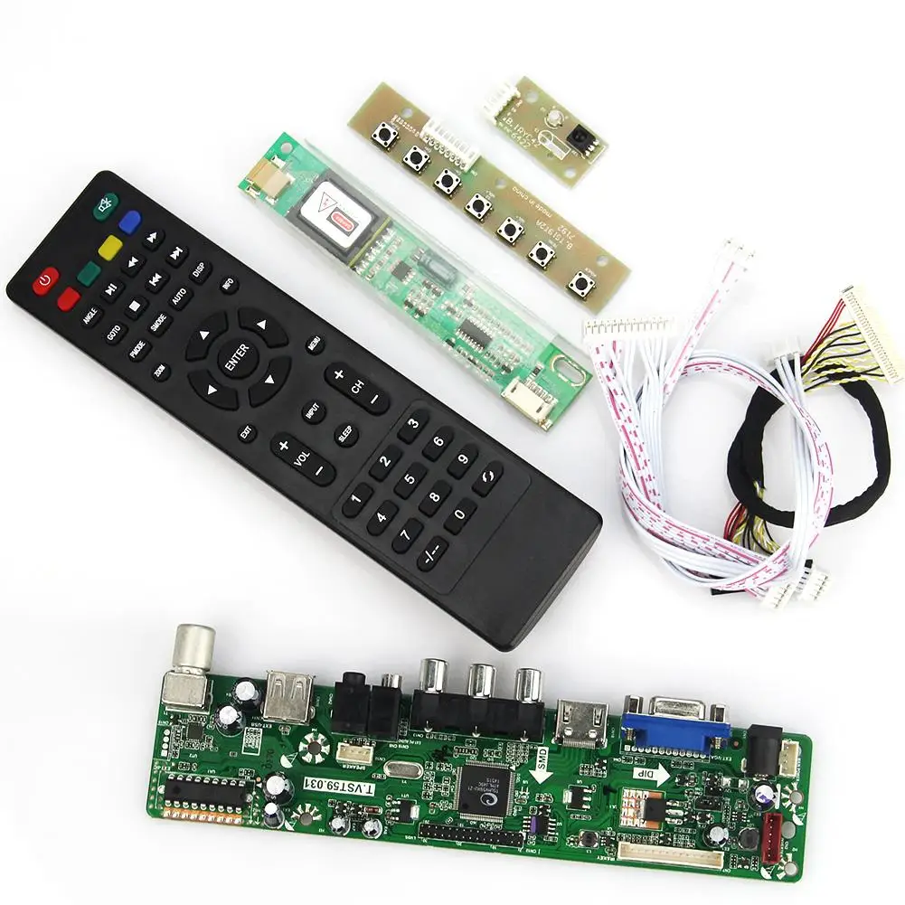 T.VST59.03 LCD/LED Controller Driver Board For LTM12C270  (TV+HDMI+VGA+CVBS+USB) LVDS Reuse Laptop 800*600