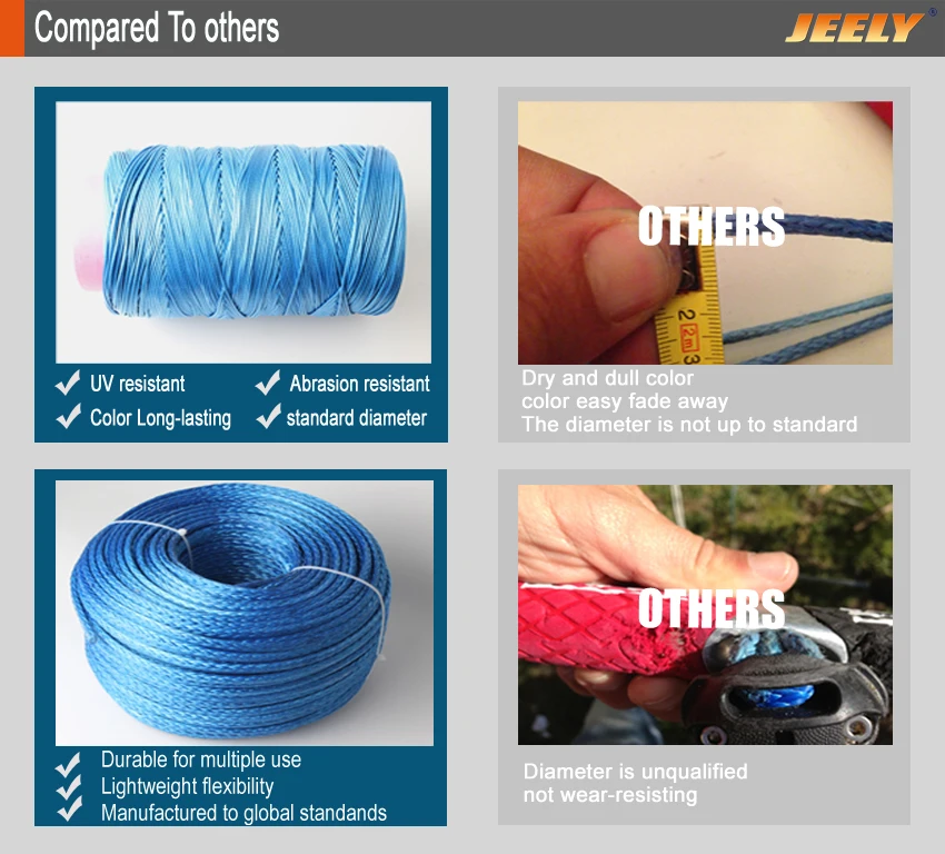 2 mm 10 m UHMWPE-Kern mit Uhmwpe-Abdeckung, Mantelseil für Speerfischschnur – Detail 11