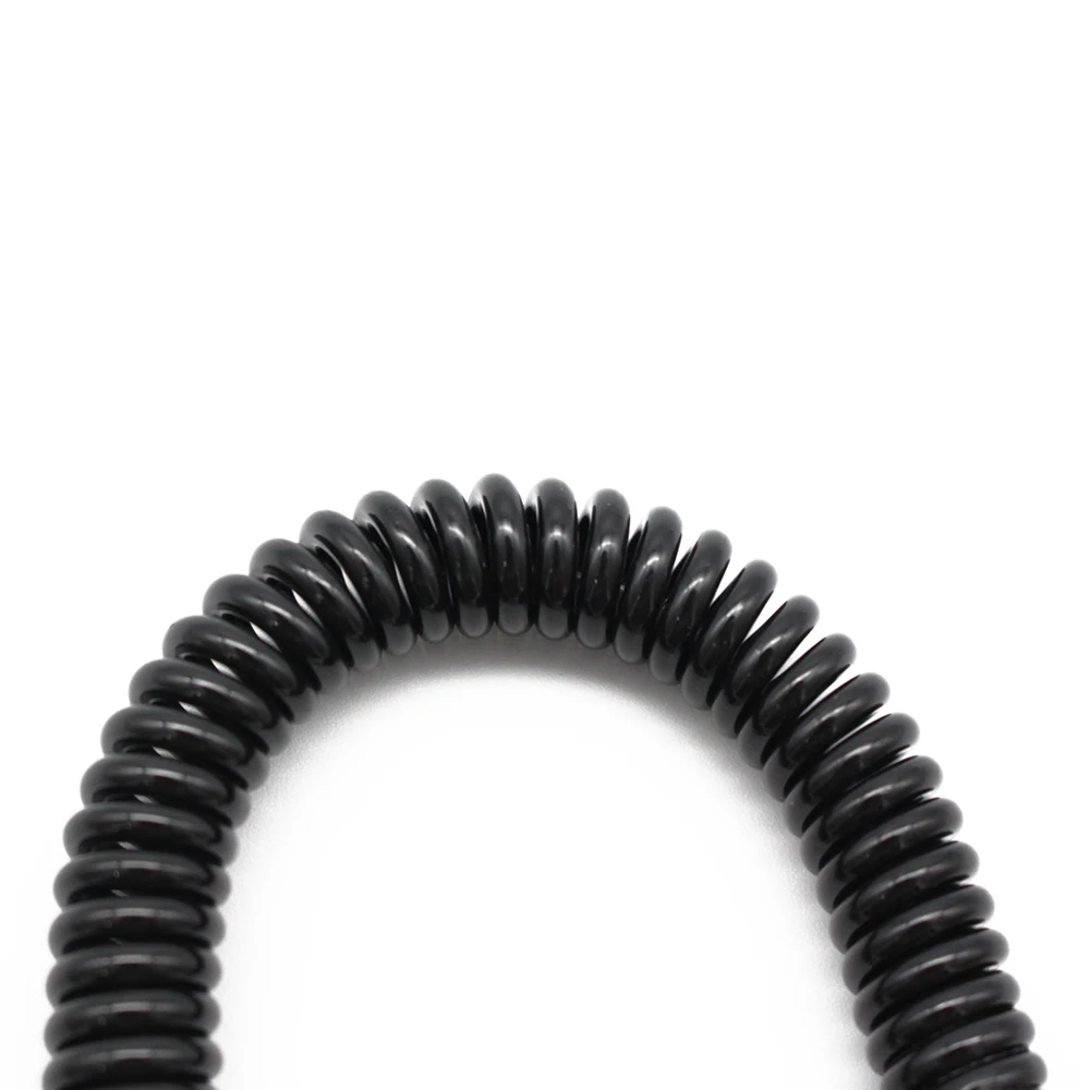 OPPOHERE Plastikowy czarny wysuwany brelok do kluczy Spiral Stretch Chain Brelok do kluczy dla mężczyzn i kobiet Brelok do kluczy Prezenty — zdjęcie 7