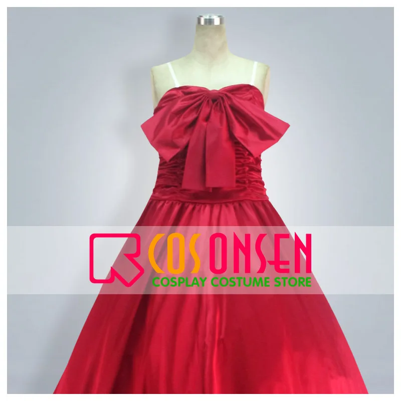 

COSPLAYONSEN Macross Frontier Ranka Lee Red Dresses Cosplay Costume All Size Custom Made