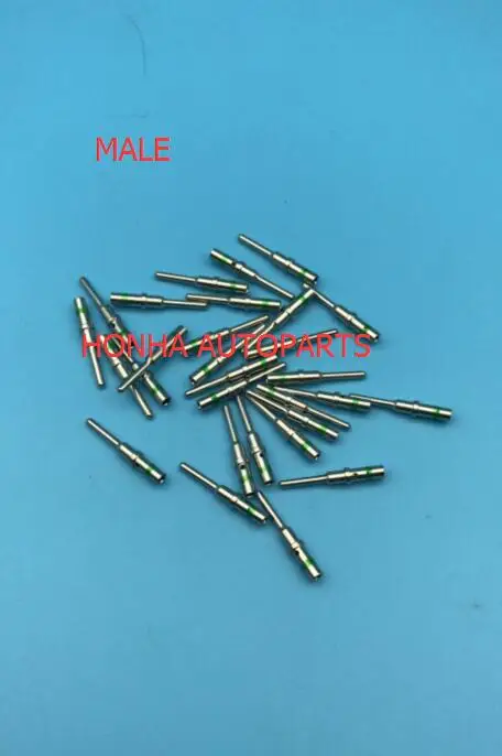 100Pcs DT Pin 14-16AWG 0460-215-16141 0462-209-16141 Solid Crimp Terminal With Green Identification Stripe Stainless Steel