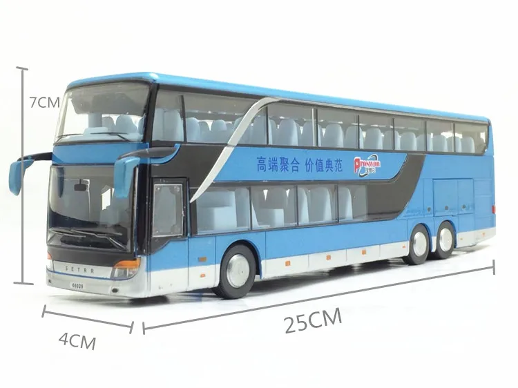 Sale High quality 1:32 alloy pull back bus model,high imitation Double sightseeing bus,flash toy vehicle, free shipping