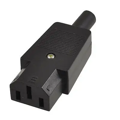 IEC 320 C13 Type Female Plug Power Adapter Rewirable Connector AC 250V 10A