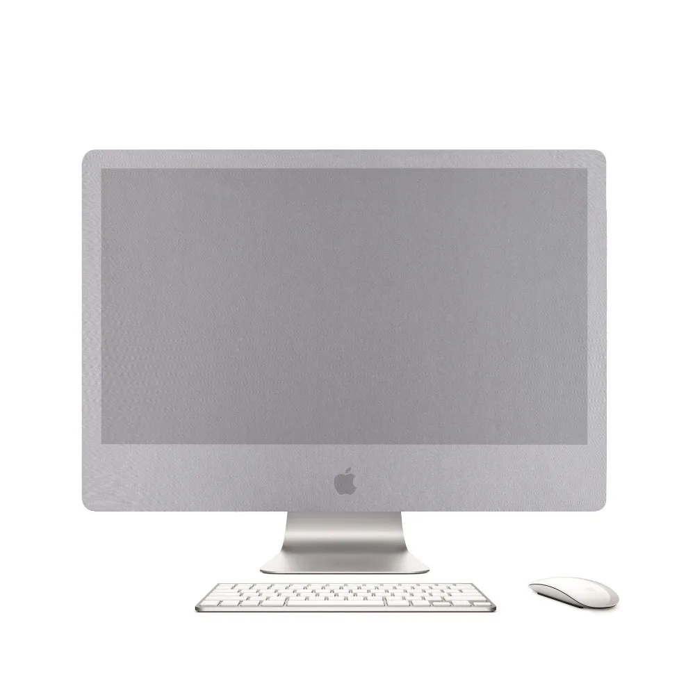 2019New Silver Polyester Stretch Computer Monitor Dust Cover Protector with Inner Soft Dust Covers for Apple iMac LCD Screen