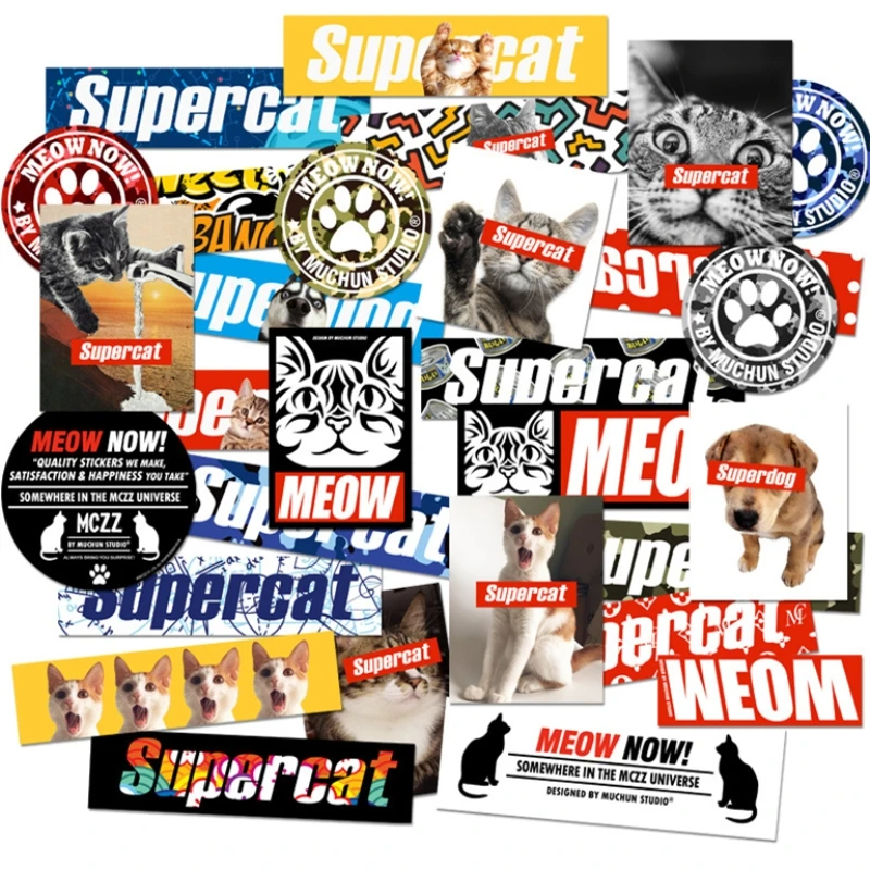 29pcs SUPER Theme Cartoon SuperCats Dogs Sticker For Laptop Suitcase  Bike Phone Skateboard Graffiti Styling DIY GiftSticker