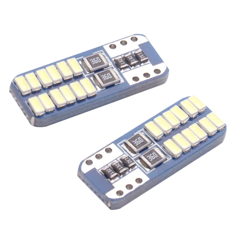 10pcs T10 LED 194 W5W 24 LED 3014SMD CANBUS Car Marker Parking Side Wedge Light Reading Light License Plate Lights 12v - view 3