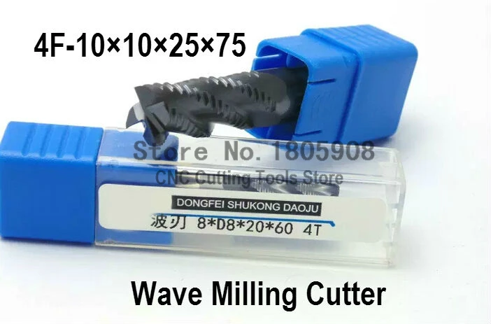 

wave carbide milling cutter 4F-10.0MM,10*10*25*75MM alloy Rough milling cutter,CNC milling machine, CNC milling tools, Nc tool