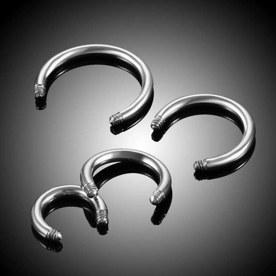 100pcs/lot Steel Horseshoe Piercing Bar Nose Earring Septum Cartilage Piercing Bar Replacement Accessories Piercing Body Jewelry