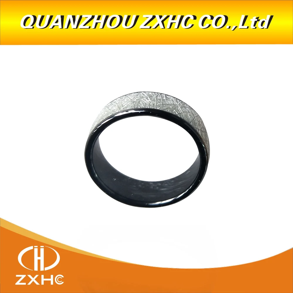 125KHZ/13.56MHZ T5577 or UID chip RFID Bright silver Ceramics Smart Finger Ring Wear for Men or Women
