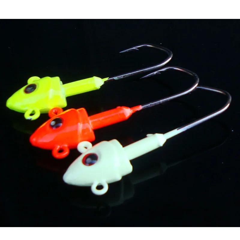 Simulation Fish Jig Head Hook  Soft Bait Worm Fishing Hooks 7g/10g/14g/21g/28g Jigs Lure