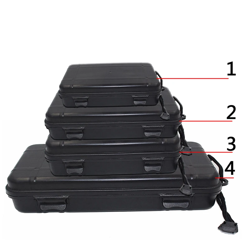 Lighting Accessories Storage Box Flashlight Torch Lamp Case Plastic Fall Waterproof 20*11*4.5cm Black Universal Anti