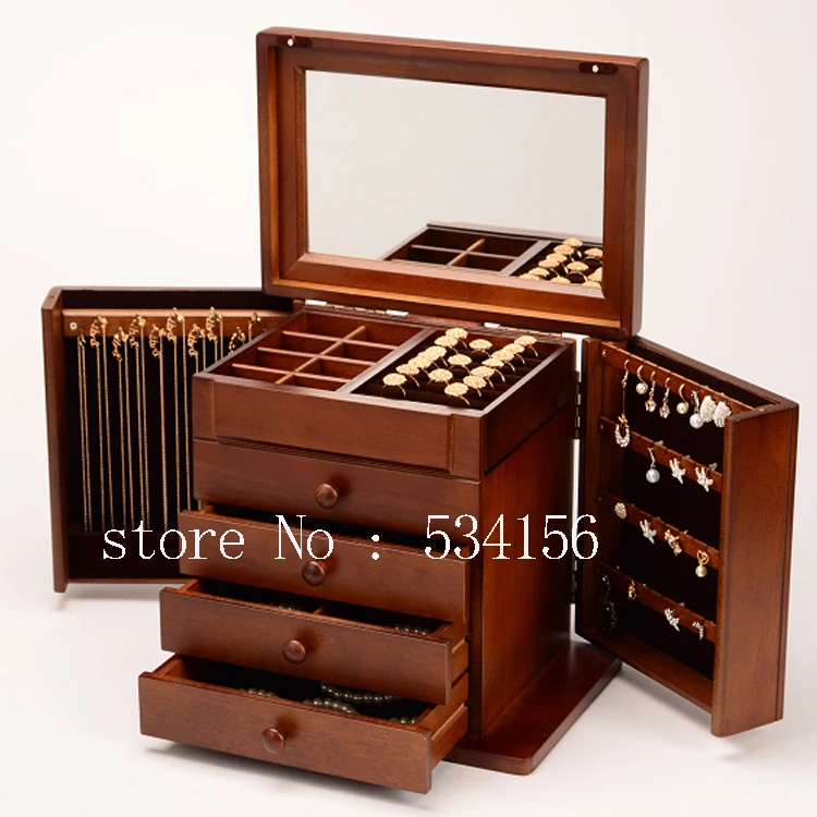 Portable Gift Box Contenitore Di Regalo Necklace  Display Stand Holder Handmade Jewelry Box Earrings Holder Oorbellen Houder