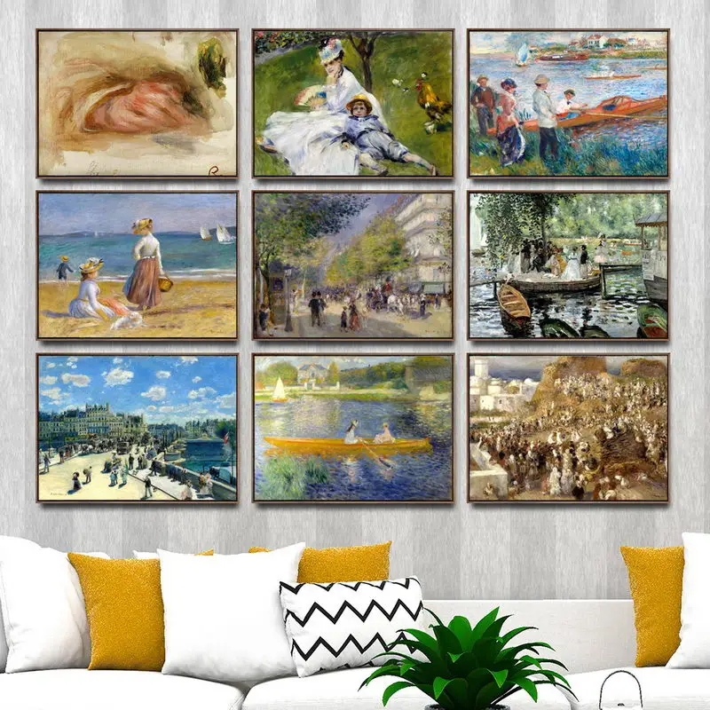 Home Decoration Art Wall Pictures Fro Living Room Poster Print Canvas Paintings French Pierre-Auguste Renoir gril